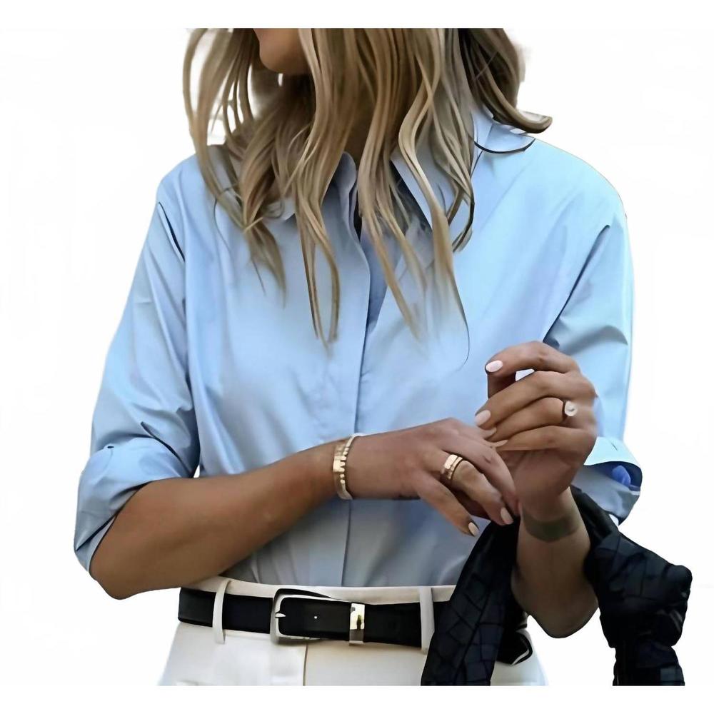 NEW MAYSON THE LABEL classic button down shirt in light blue